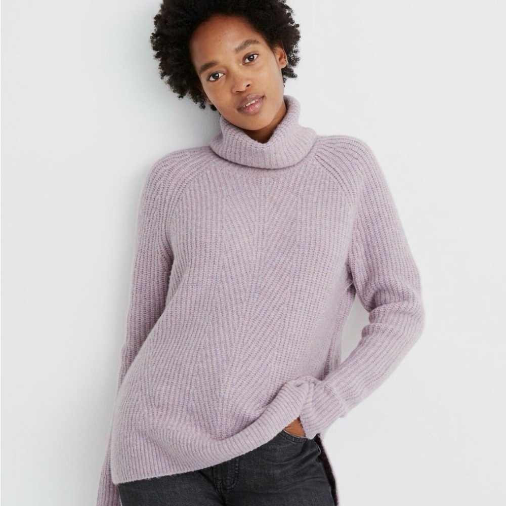 Madewell Wool Heather Mercer Turtleneck Coziest Yarn Retail $98  Oversized XS